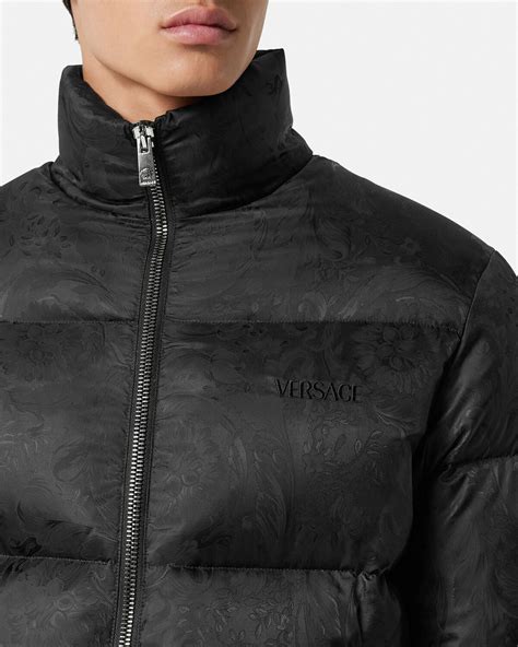 versace patent puffer jacket|Versace puffer jacket women's.